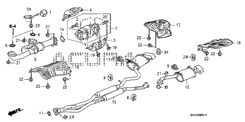 2010 TL TECHAWD,HPT 4 DOOR 6MT EXHAUST PIPE (4WD) diagram 2010 TL TECHAWD,HPT 4 DOOR 6MT EXHAUST PIPE (4WD) diagram