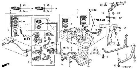2011 TL TECHAWD 4 DOOR 6MT FUEL TANK (4WD) diagram 2011 TL TECHAWD 4 DOOR 6MT FUEL TANK (4WD) diagram