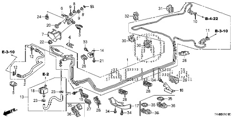 2010 TL TECHAWD,HPT 4 DOOR 5AT FUEL PIPE (4WD) diagram 2010 TL TECHAWD,HPT 4 DOOR 5AT FUEL PIPE (4WD) diagram