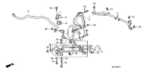 2009 TL TECH+AWD 4 DOOR 5AT FRONT LOWER ARM diagram