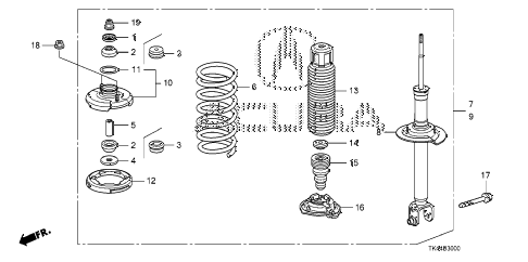 2009 TL TECH+AWD 4 DOOR 5AT REAR SHOCK ABSORBER diagram 2009 TL TECH+AWD 4 DOOR 5AT REAR SHOCK ABSORBER diagram