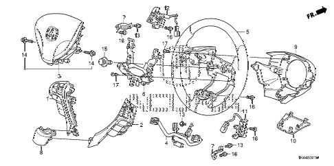 2009 TL TECH+AWD 4 DOOR 5AT STEERING WHEEL (SRS) diagram 2009 TL TECH+AWD 4 DOOR 5AT STEERING WHEEL (SRS) diagram