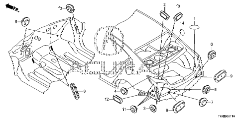 2012 TL TECH 4 DOOR 6AT GROMMET (RR.) diagram 2012 TL TECH 4 DOOR 6AT GROMMET (RR.) diagram