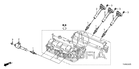 2009 TL TECH+AWD 4 DOOR 5AT PLUG HOLE COIL - PLUG diagram 2009 TL TECH+AWD 4 DOOR 5AT PLUG HOLE COIL - PLUG diagram