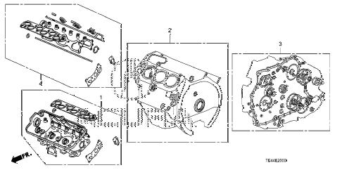 2009 TL TECH+AWD 4 DOOR 5AT GASKET KIT diagram