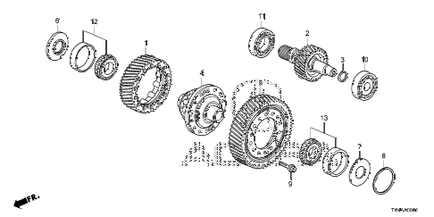 2013 TL TECH(SHAWD) 4 DOOR 6AT AT DIFFERENTIAL (4WD) diagram 2013 TL TECH(SHAWD) 4 DOOR 6AT AT DIFFERENTIAL (4WD) diagram