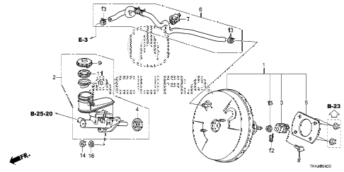 2013 TL SE 4 DOOR 6AT BRAKE MASTER CYLINDER - MASTER POWER (KA/KC) diagram 2013 TL SE 4 DOOR 6AT BRAKE MASTER CYLINDER - MASTER POWER (KA/KC) diagram