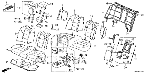 2013 TL ADV 4 DOOR 6AT REAR SEAT diagram