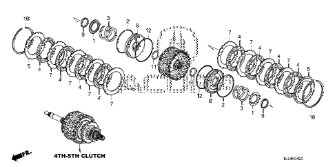 2009 TSX(TECH) 4 DOOR 5AT AT CLUTCH (4TH-5TH) diagram
