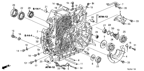 2012 TSX TECHV6 4 DOOR 5AT AT TORQUE CONVERTER CASE (V6) diagram 2012 TSX TECHV6 4 DOOR 5AT AT TORQUE CONVERTER CASE (V6) diagram