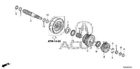 2012 TSX TECHV6 4 DOOR 5AT AT THIRD SHAFT (V6) diagram 2012 TSX TECHV6 4 DOOR 5AT AT THIRD SHAFT (V6) diagram