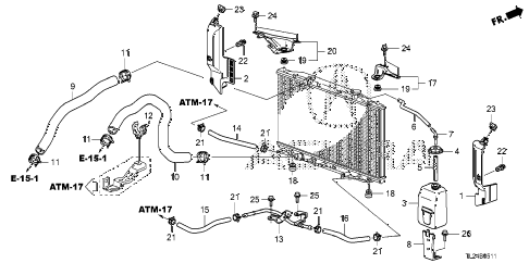 2010 TSXV6 4 DOOR 5AT RADIATOR HOSE - RESERVE TANK (V6) diagram 2010 TSXV6 4 DOOR 5AT RADIATOR HOSE - RESERVE TANK (V6) diagram