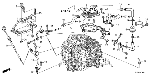 2013 TSX SE 4 DOOR 5AT AT OIL LEVEL GAUGE - ATF PIPE (L4) diagram 2013 TSX SE 4 DOOR 5AT AT OIL LEVEL GAUGE - ATF PIPE (L4) diagram