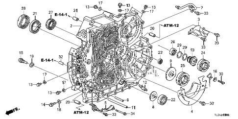 2014 TSX TECHV6 4 DOOR 5AT AT TORQUE CONVERTER CASE (V6) diagram 2014 TSX TECHV6 4 DOOR 5AT AT TORQUE CONVERTER CASE (V6) diagram