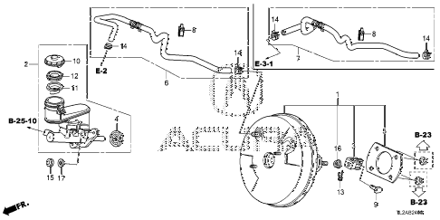 2013 TSX SE 4 DOOR 5AT BRAKE MASTER CYLINDER - MASTER POWER (KA/KC) diagram 2013 TSX SE 4 DOOR 5AT BRAKE MASTER CYLINDER - MASTER POWER (KA/KC) diagram
