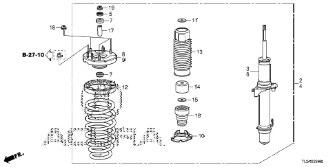 2013 TSX V6 4 DOOR 5AT FRONT SHOCK ABSORBER diagram 2013 TSX V6 4 DOOR 5AT FRONT SHOCK ABSORBER diagram