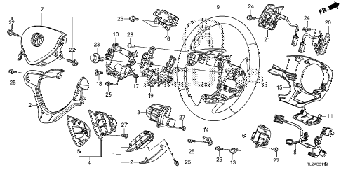 2013 TSX SE 4 DOOR 5AT STEERING WHEEL (SRS) diagram 2013 TSX SE 4 DOOR 5AT STEERING WHEEL (SRS) diagram