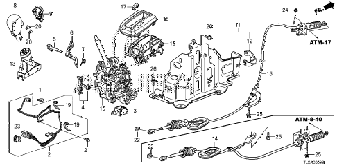 2013 TSX 4 DOOR 5AT SELECT LEVER diagram 2013 TSX 4 DOOR 5AT SELECT LEVER diagram