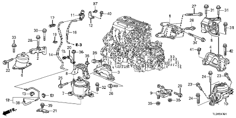 2013 TSX 4 DOOR 5AT ENGINE MOUNTS (L4) (AT) diagram 2013 TSX 4 DOOR 5AT ENGINE MOUNTS (L4) (AT) diagram