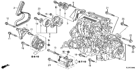 2014 TSX TECH 4 DOOR 5AT ENGINE MOUNTING BRACKET (L4) diagram