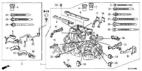 2014 TSX TECH 4 DOOR 5AT ENGINE WIRE HARNESS (L4) diagram