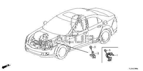 2014 TSX TECH 4 DOOR 5AT ENGINE WIRE HARNESS STAY diagram