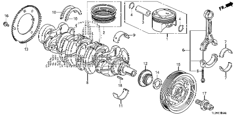 2014 TSX TECH 4 DOOR 5AT CRANKSHAFT - PISTON (L4) diagram 2014 TSX TECH 4 DOOR 5AT CRANKSHAFT - PISTON (L4) diagram