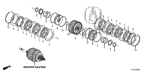 2014 TSX TECH 5 DOOR 5AT AT CLUTCH (4TH-5TH) diagram