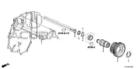 2014 TSX TECH 5 DOOR 5AT AT IDLE SHAFT diagram