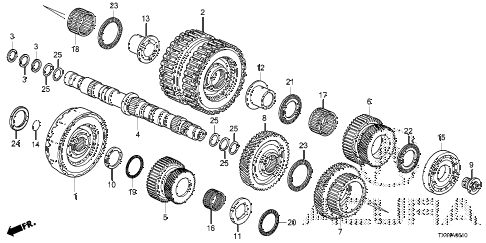 2016 RDX BASE2WD 5 DOOR 6AT AT SECONDARY SHAFT - CLUTCH (LOW/2ND-5TH) diagram