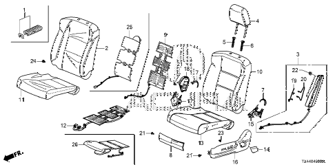 2016 RDX ADVAWD 5 DOOR 6AT FRONT SEAT (L.) diagram