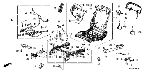 2016 RDX ADVAWD 5 DOOR 6AT FRONT SEAT COMPONENTS (L.) diagram 2016 RDX ADVAWD 5 DOOR 6AT FRONT SEAT COMPONENTS (L.) diagram