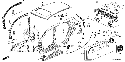 2013 RDX BASE2WD 5 DOOR 6AT OUTER PANEL diagram