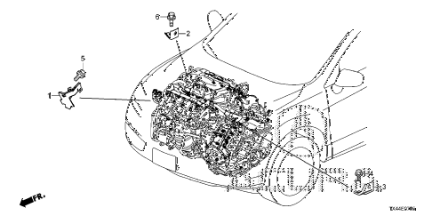 2016 RDX ADVAWD 5 DOOR 6AT ENGINE WIRE HARNESS STAY diagram