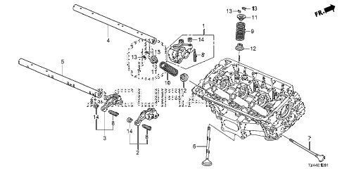 2015 RDX BASE2WD 5 DOOR 6AT VALVE - ROCKER ARM (RR.) (1) diagram