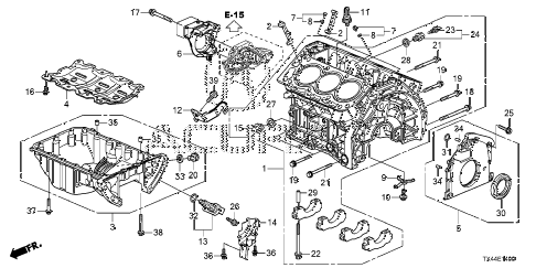 2015 RDX BASE2WD 5 DOOR 6AT CYLINDER BLOCK - OIL PAN (1) diagram 2015 RDX BASE2WD 5 DOOR 6AT CYLINDER BLOCK - OIL PAN (1) diagram