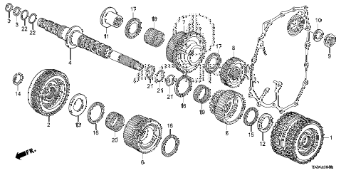 2013 ILX 20BASE 4 DOOR 5AT AT SECONDARY SHAFT - CLUTCH (LOW-3RD) (5AT) diagram