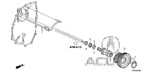2015 ILX BASE 4 DOOR 5AT AT IDLE SHAFT (5AT) diagram