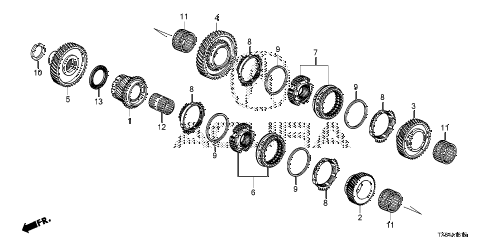 2016 ILX BASE 4 DOOR DCT AT GEARS (SECONDARY SHAFT) (DCT) diagram