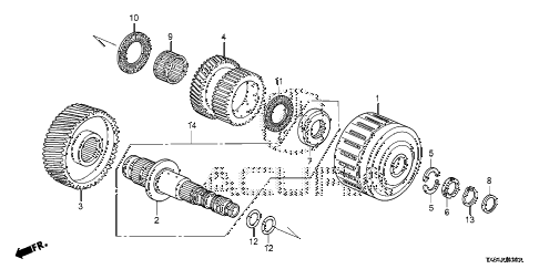 2016 ILX BASE 4 DOOR DCT AT IDLE SHAFT - REVERSE CLUTCH (DCT) diagram
