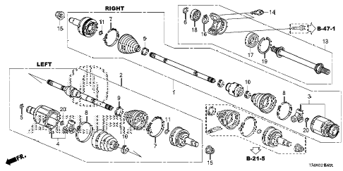 2013 ILX 20PREM2.0 4 DOOR 5AT DRIVESHAFT - HALF SHAFT (1) diagram 2013 ILX 20PREM2.0 4 DOOR 5AT DRIVESHAFT - HALF SHAFT (1) diagram