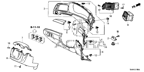 2015 ILX 24PREM2.4 4 DOOR 6MT INSTRUMENT PANEL GARNISH (DRIVER SIDE) diagram
