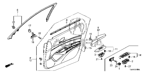 2015 ILX TECH 4 DOOR 5AT FRONT DOOR LINING diagram 2015 ILX TECH 4 DOOR 5AT FRONT DOOR LINING diagram