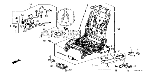 2015 ILX TECH 4 DOOR 5AT FRONT SEAT COMPONENTS (L.) (POWER SEAT) diagram 2015 ILX TECH 4 DOOR 5AT FRONT SEAT COMPONENTS (L.) (POWER SEAT) diagram