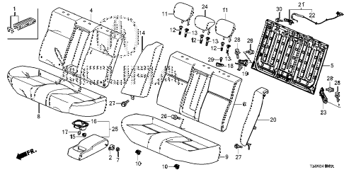 2015 ILX TECH 4 DOOR 5AT REAR SEAT diagram 2015 ILX TECH 4 DOOR 5AT REAR SEAT diagram