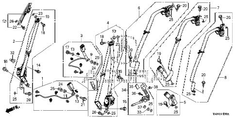 2015 ILX TECH 4 DOOR 5AT SEAT BELTS diagram 2015 ILX TECH 4 DOOR 5AT SEAT BELTS diagram