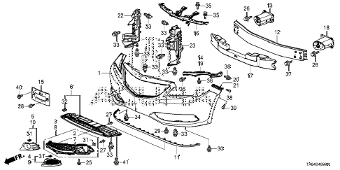 2015 ILX TECH 4 DOOR 5AT FRONT BUMPER (1) diagram 2015 ILX TECH 4 DOOR 5AT FRONT BUMPER (1) diagram