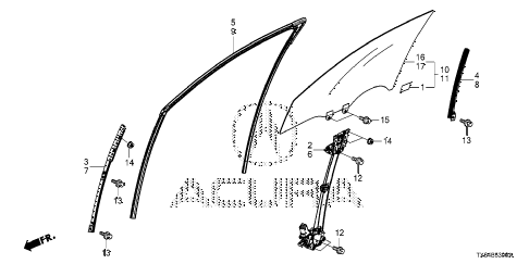 2013 ILX 24PREM2.4 4 DOOR 6MT FRONT DOOR GLASS - DOOR REGULATOR diagram 2013 ILX 24PREM2.4 4 DOOR 6MT FRONT DOOR GLASS - DOOR REGULATOR diagram