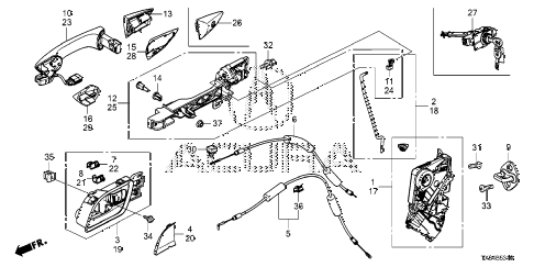 2013 ILX 24PREM2.4 4 DOOR 6MT FRONT DOOR LOCKS - OUTER HANDLE diagram 2013 ILX 24PREM2.4 4 DOOR 6MT FRONT DOOR LOCKS - OUTER HANDLE diagram