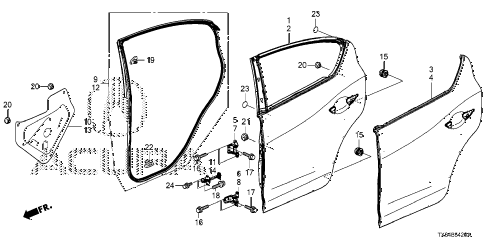 2013 ILX 24PREM2.4 4 DOOR 6MT REAR DOOR PANELS diagram 2013 ILX 24PREM2.4 4 DOOR 6MT REAR DOOR PANELS diagram